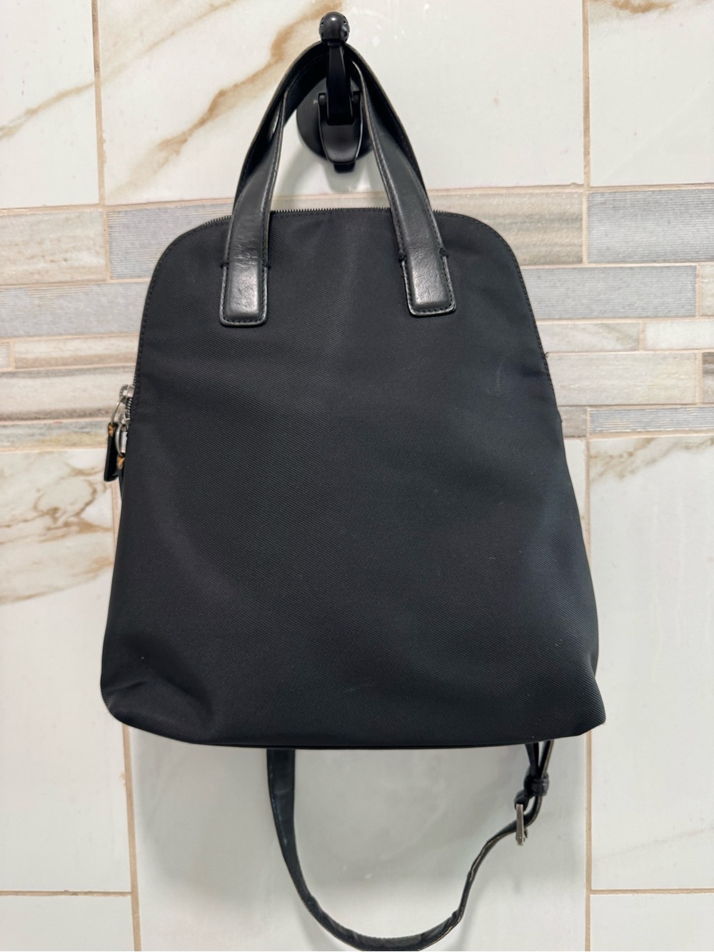 Coach Mercer 7404 Black Nylon Leather Trim Backpack Purse One Strap Missing Read - Picture 2 of 16